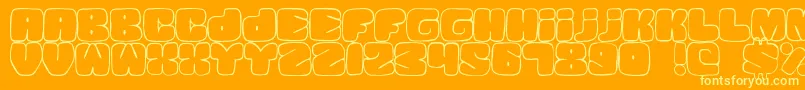 SquandedLight Font – Yellow Fonts on Orange Background