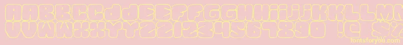 SquandedLight Font – Yellow Fonts on Pink Background