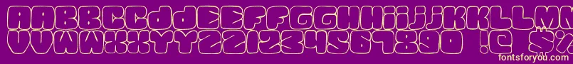 SquandedLight Font – Yellow Fonts on Purple Background