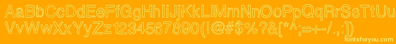 Epicawesomeness-fontti – keltaiset fontit oranssilla taustalla
