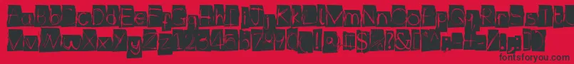 Illuminate Font – Black Fonts on Red Background