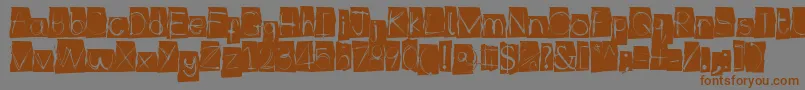 Шрифт Illuminate – коричневые шрифты на сером фоне