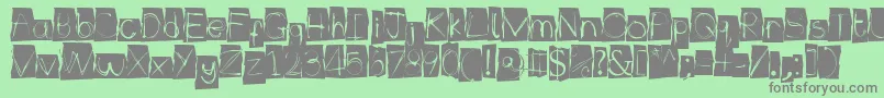 Illuminate Font – Gray Fonts on Green Background