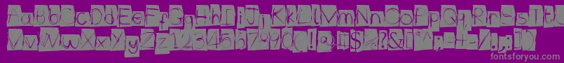 Illuminate-Schriftart – Graue Schriften auf violettem Hintergrund