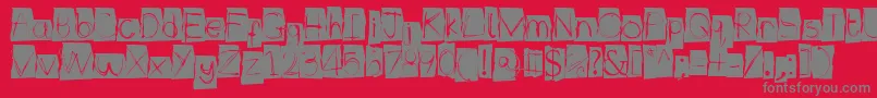 Illuminate-Schriftart – Graue Schriften auf rotem Hintergrund