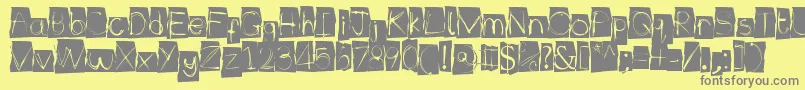 Illuminate-Schriftart – Graue Schriften auf gelbem Hintergrund