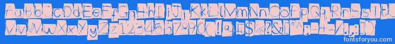 Illuminate Font – Pink Fonts on Blue Background