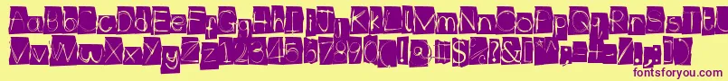 Illuminate Font – Purple Fonts on Yellow Background