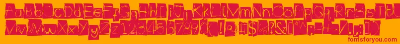 Illuminate Font – Red Fonts on Orange Background
