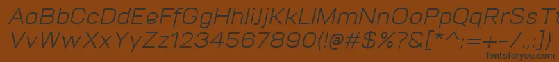 VitroItalic Font – Black Fonts on Brown Background
