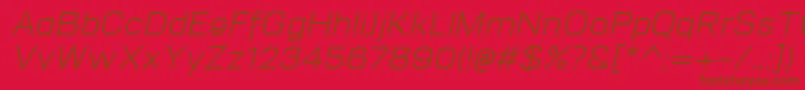 Шрифт VitroItalic – коричневые шрифты на красном фоне