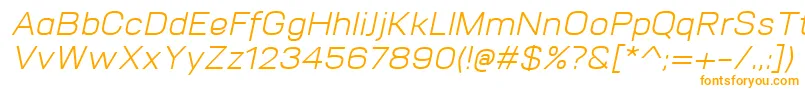 VitroItalic Font – Orange Fonts on White Background