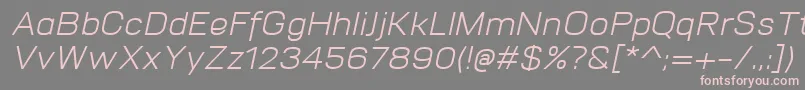 VitroItalic Font – Pink Fonts on Gray Background