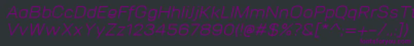 VitroItalic Font – Purple Fonts on Black Background