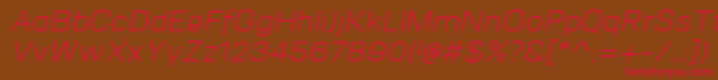 VitroItalic Font – Red Fonts on Brown Background