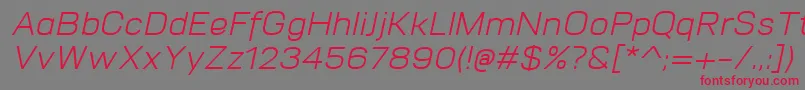 VitroItalic Font – Red Fonts on Gray Background