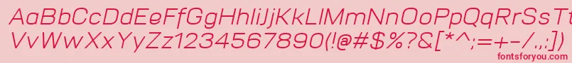 VitroItalic Font – Red Fonts on Pink Background