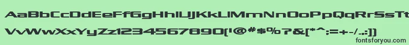 フォントKubraBold – 緑の背景に黒い文字