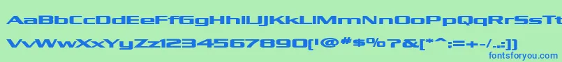 KubraBold Font – Blue Fonts on Green Background