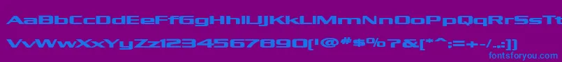 フォントKubraBold – 紫色の背景に青い文字