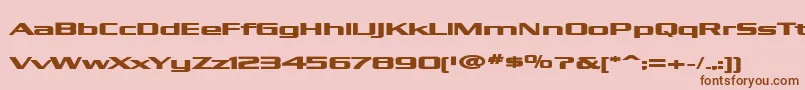 KubraBold Font – Brown Fonts on Pink Background