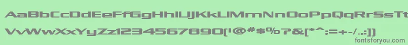 フォントKubraBold – 緑の背景に灰色の文字