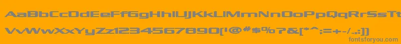 KubraBold Font – Gray Fonts on Orange Background