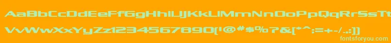 KubraBold Font – Green Fonts on Orange Background