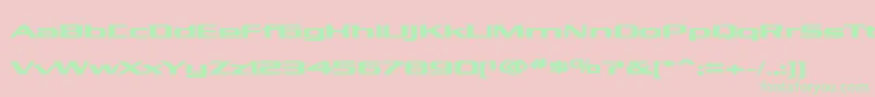 KubraBold Font – Green Fonts on Pink Background