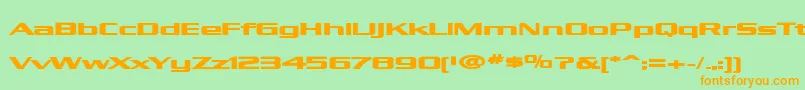 KubraBold Font – Orange Fonts on Green Background