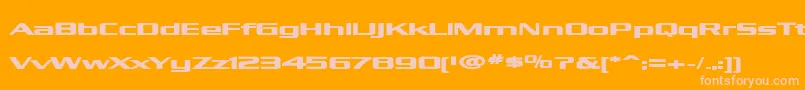 KubraBold Font – Pink Fonts on Orange Background