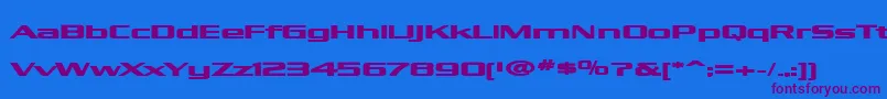 KubraBold Font – Purple Fonts on Blue Background