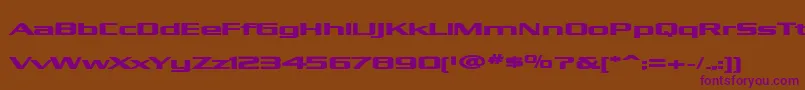 KubraBold Font – Purple Fonts on Brown Background