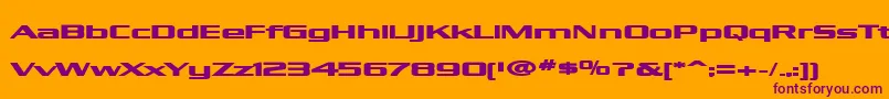 KubraBold Font – Purple Fonts on Orange Background