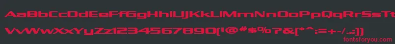 KubraBold Font – Red Fonts on Black Background
