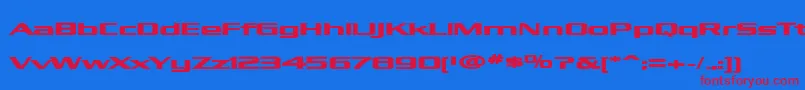 KubraBold Font – Red Fonts on Blue Background