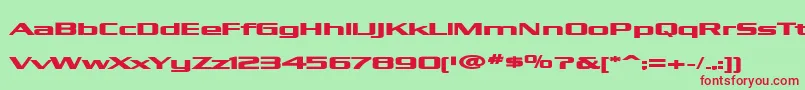 Шрифт KubraBold – красные шрифты на зелёном фоне