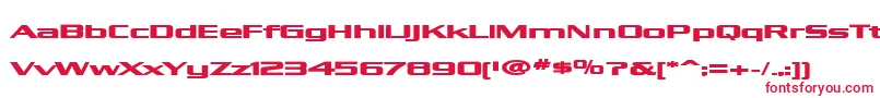 フォントKubraBold – 白い背景に赤い文字