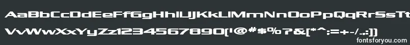 フォントKubraBold – 黒い背景に白い文字