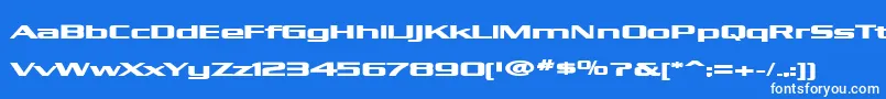 フォントKubraBold – 青い背景に白い文字