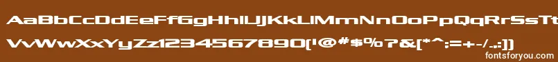 フォントKubraBold – 茶色の背景に白い文字