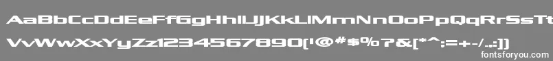 フォントKubraBold – 灰色の背景に白い文字