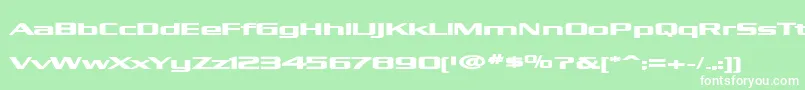 KubraBold Font – White Fonts on Green Background