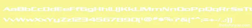 KubraBold Font – White Fonts on Yellow Background