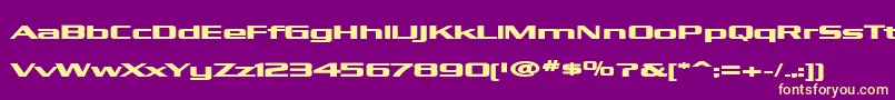 KubraBold Font – Yellow Fonts on Purple Background