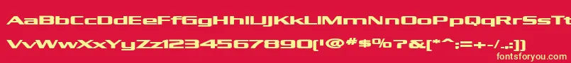 KubraBold Font – Yellow Fonts on Red Background