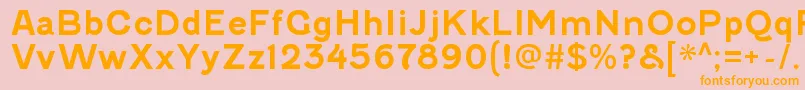 FenwickrgBold Font – Orange Fonts on Pink Background