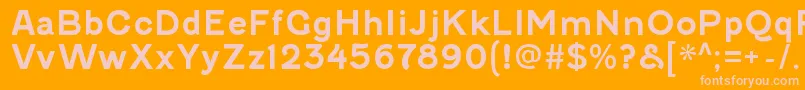 Więcej informacji o czcionce FenwickrgBold Czcionka FenwickrgBold – różowe czcionki na pomarańczowym tle