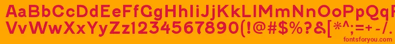 FenwickrgBold Font – Red Fonts on Orange Background