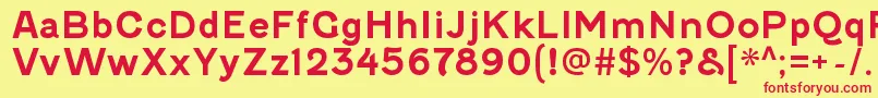 FenwickrgBold Font – Red Fonts on Yellow Background